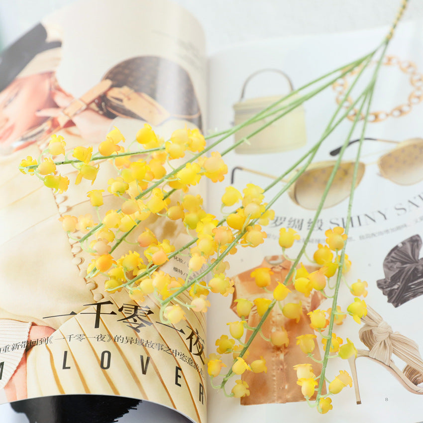 Bulk 7Pcs Artificial Lily of The Valley Flowers Real Touch Soft Flowers Table Centerpiece Wholesale