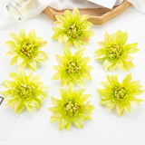 Bulk 25 Pcs 4" Artificial Dahlia Flower Heads with Detachable Stems Wholesale
