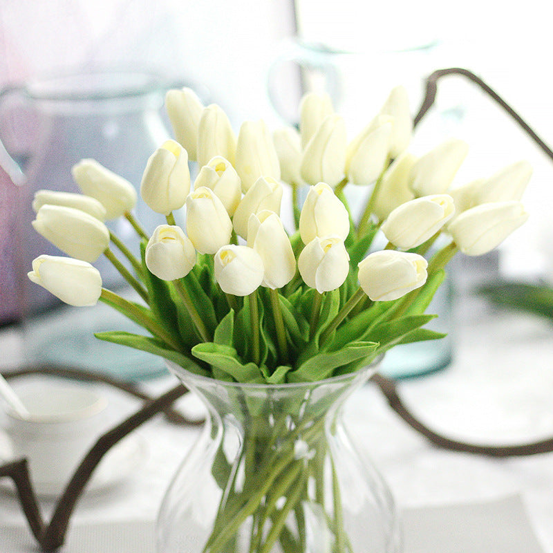 Bulk 20Pcs Artificial Tulip Flowers Real Touch Tulip Bouquet for Wedding Arrangements Centerpieces Wholesale
