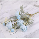 1 Branch 21 Inch Artificial Flowers Roses Bouquet - Artificialmerch