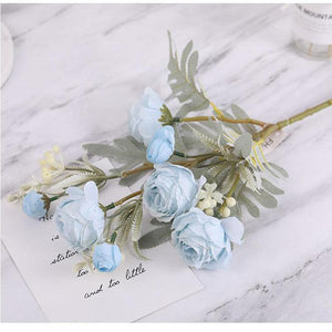 1 Branch 21 Inch Artificial Flowers Roses Bouquet - Artificialmerch