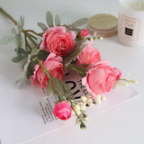 1 Branch 21 Inch Artificial Flowers Roses Bouquet - Artificialmerch