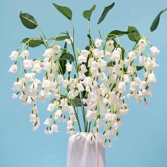 Bulk 39" Lily of The Valley Hanging Orchid Long Stem Silk Artificial Flowers Wholesale