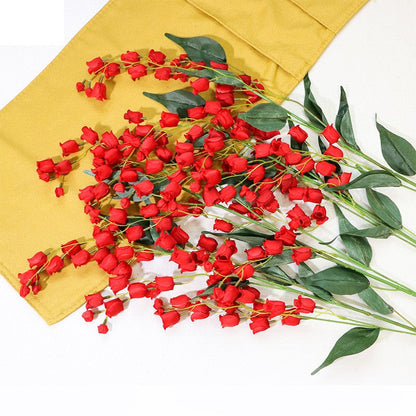 Bulk 39" Lily of The Valley Hanging Orchid Long Stem Silk Artificial Flowers Wholesale