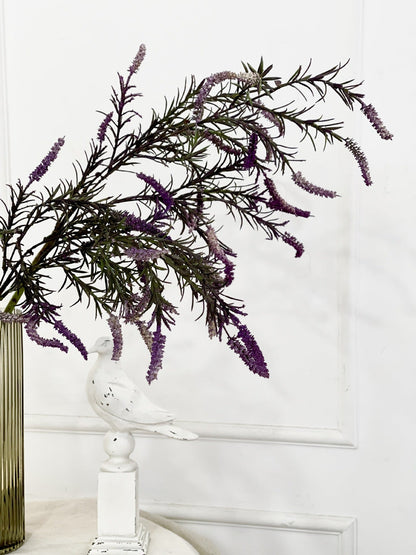 Wholesale Artificial Salvia Flower with Foliage Faux Sage Stem Rustic Wildflower Stem 35 Inch
