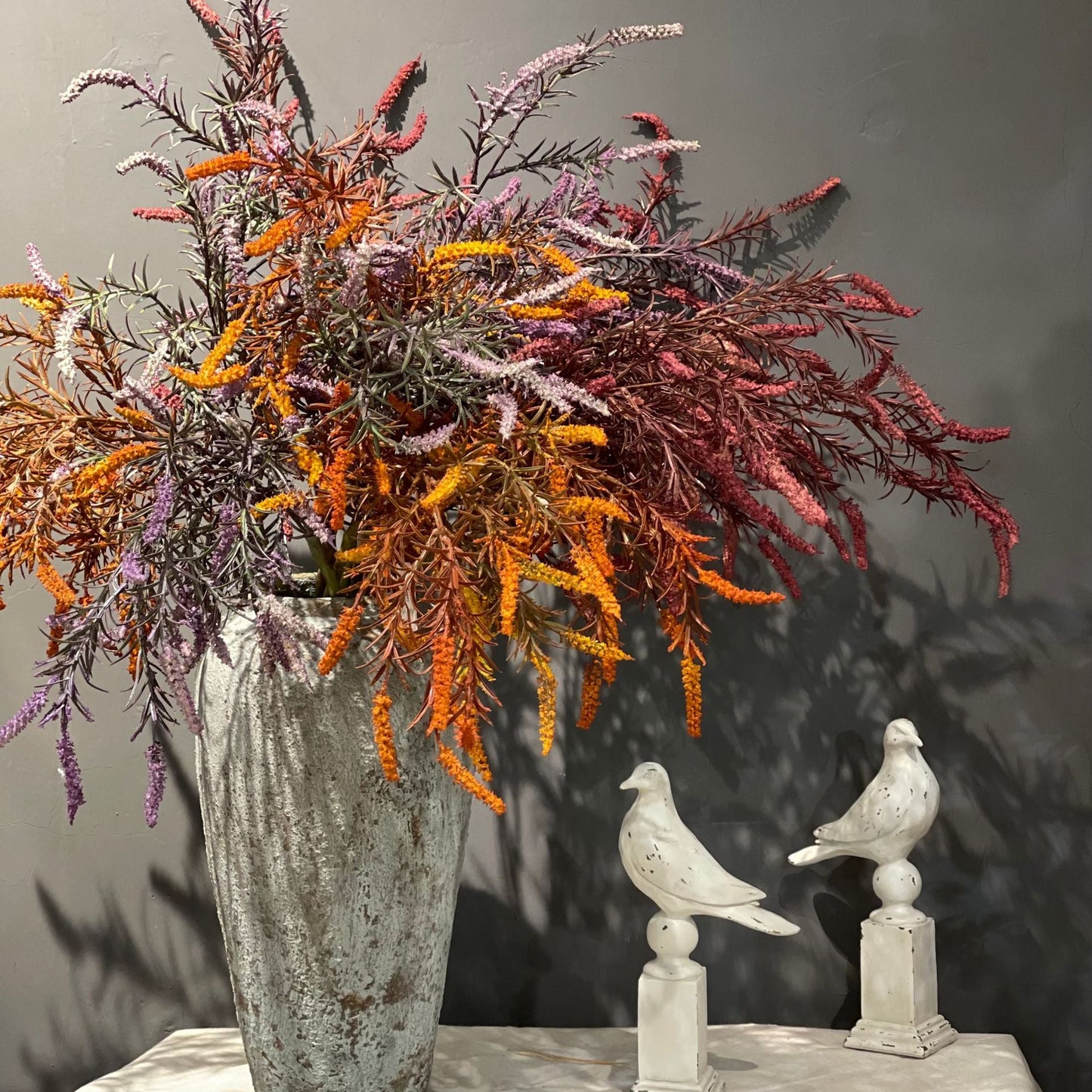 Wholesale Artificial Salvia Flower with Foliage Faux Sage Stem Rustic Wildflower Stem 35 Inch