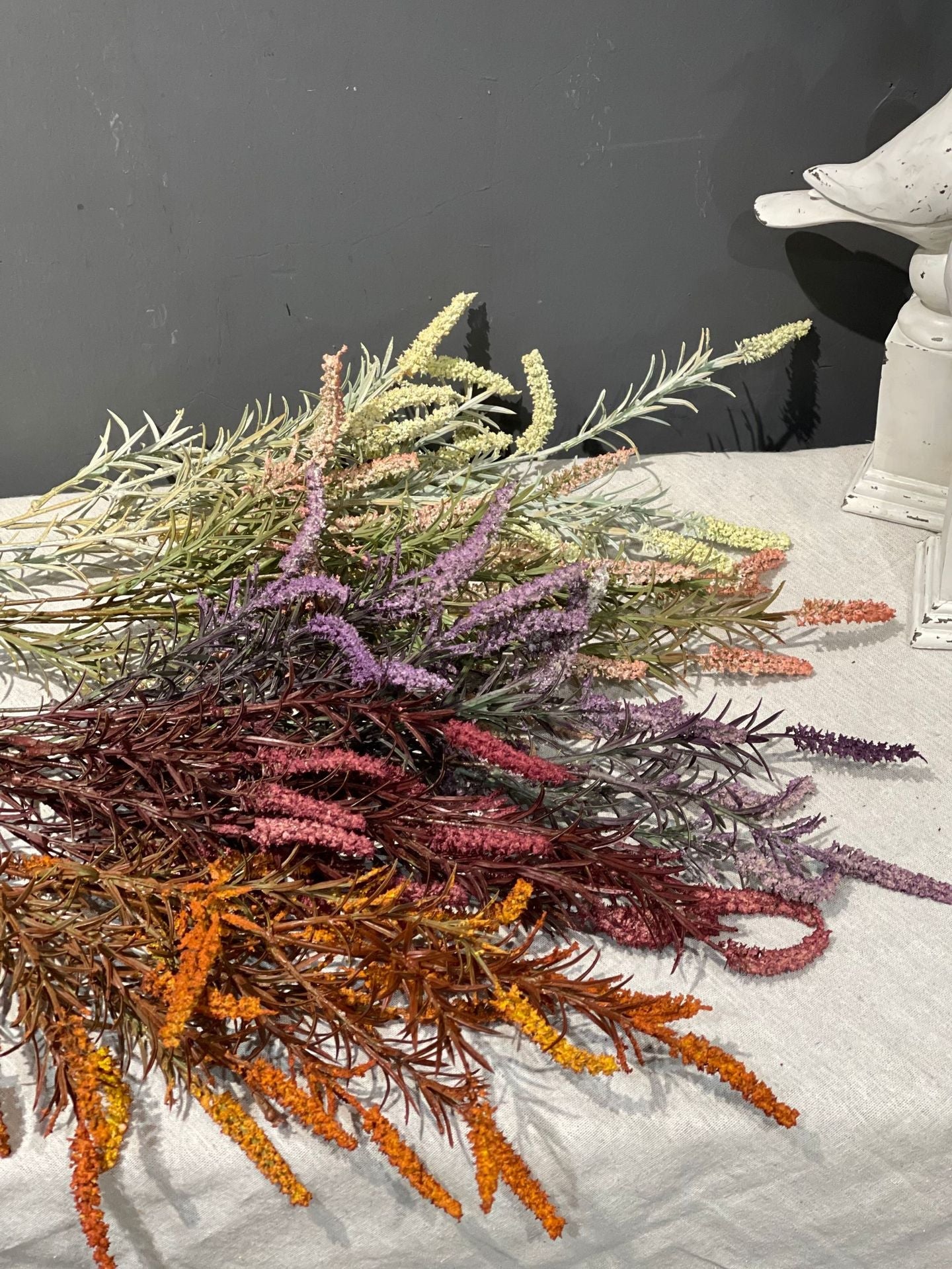 Wholesale Artificial Salvia Flower with Foliage Faux Sage Stem Rustic Wildflower Stem 35 Inch