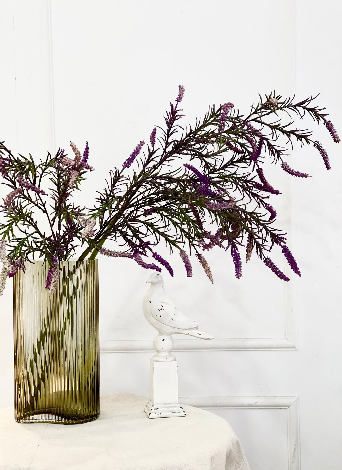 Wholesale Artificial Salvia Flower with Foliage Faux Sage Stem Rustic Wildflower Stem 35 Inch