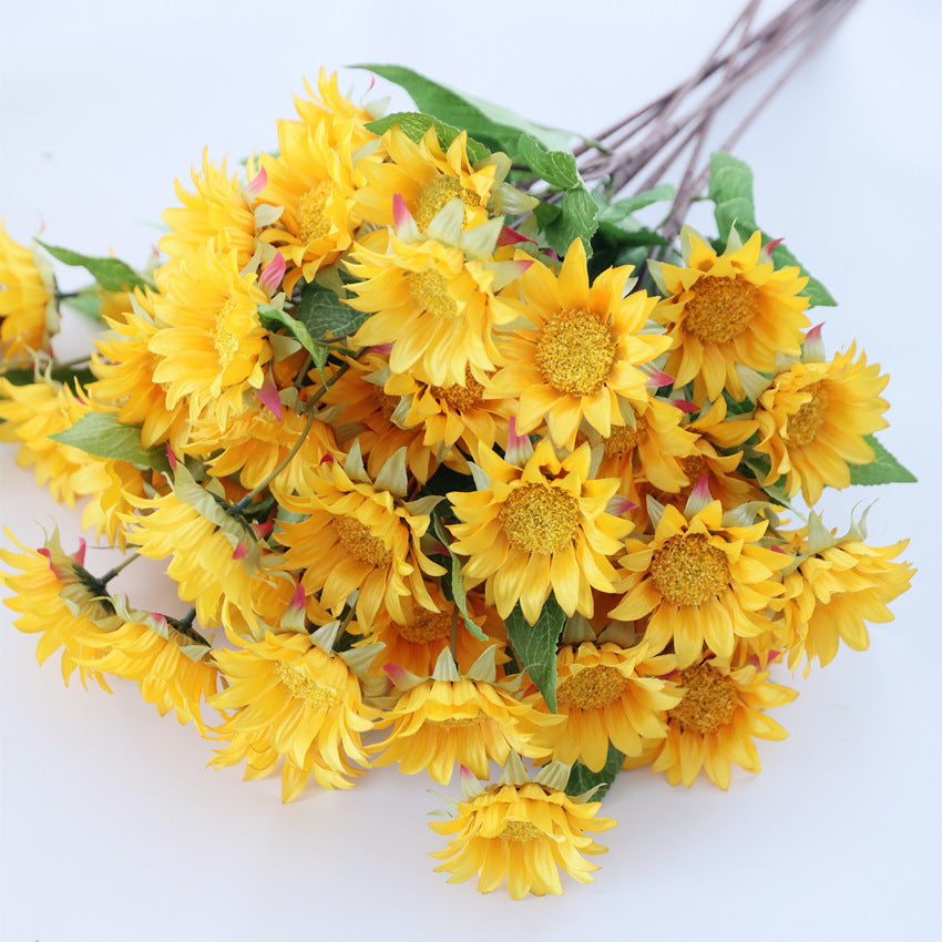 Bulk 29" Sunflower Long Stem Spray Silk Flowers Artificial Flowers Arrangement Wholesale