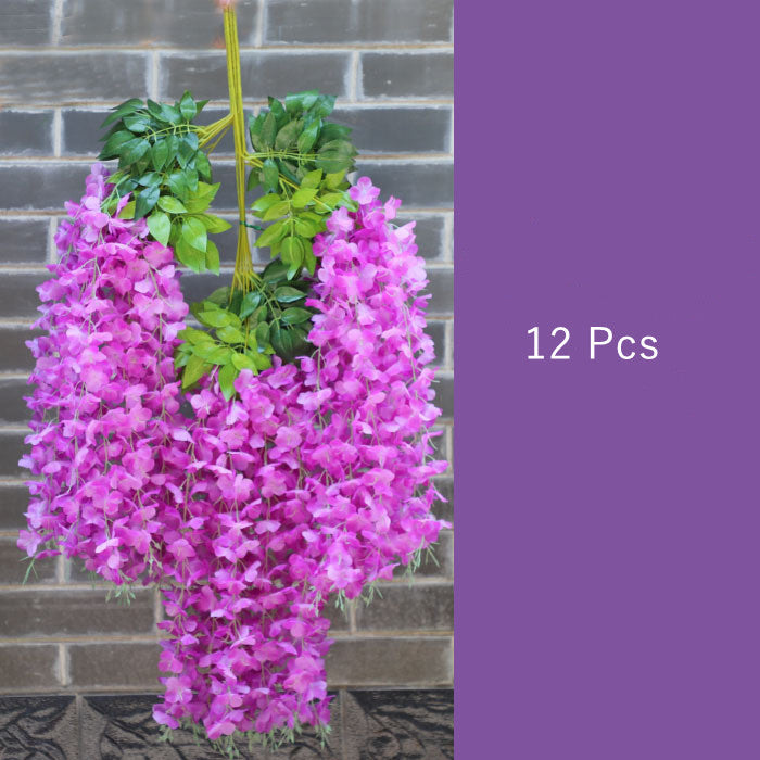 Bulk 12Pcs Artificial Wisteria Vine Garland Wedding Hanging Flower Wisteria Garland Wholesale