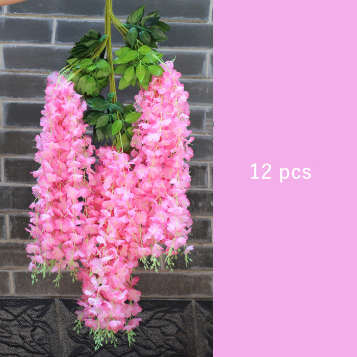 Bulk 12Pcs Artificial Wisteria Vine Garland Wedding Hanging Flower Wisteria Garland Wholesale