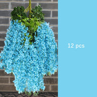 Bulk 12Pcs Artificial Wisteria Vine Garland Wedding Hanging Flower Wisteria Garland Wholesale