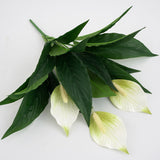 Bulk Artificial Peace Lily Spathiphyllum Bush Artificial Flower Plant Wholesale