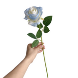 Bulk 18" Blue Spray Artificial Rose Stem Silk Flowers Wholesale