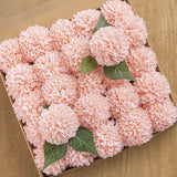 Bulk 25Pcs 2.7" Foam Dahlia with Stem Flower Box Sets for Wedding Party Bridal Shower Decor Wholesale