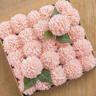 Bulk 25Pcs 2.7" Foam Dahlia with Stem Flower Box Sets for Wedding Party Bridal Shower Decor Wholesale