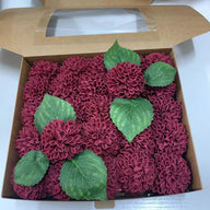 Bulk 25Pcs 2.7" Foam Dahlia with Stem Flower Box Sets for Wedding Party Bridal Shower Decor Wholesale