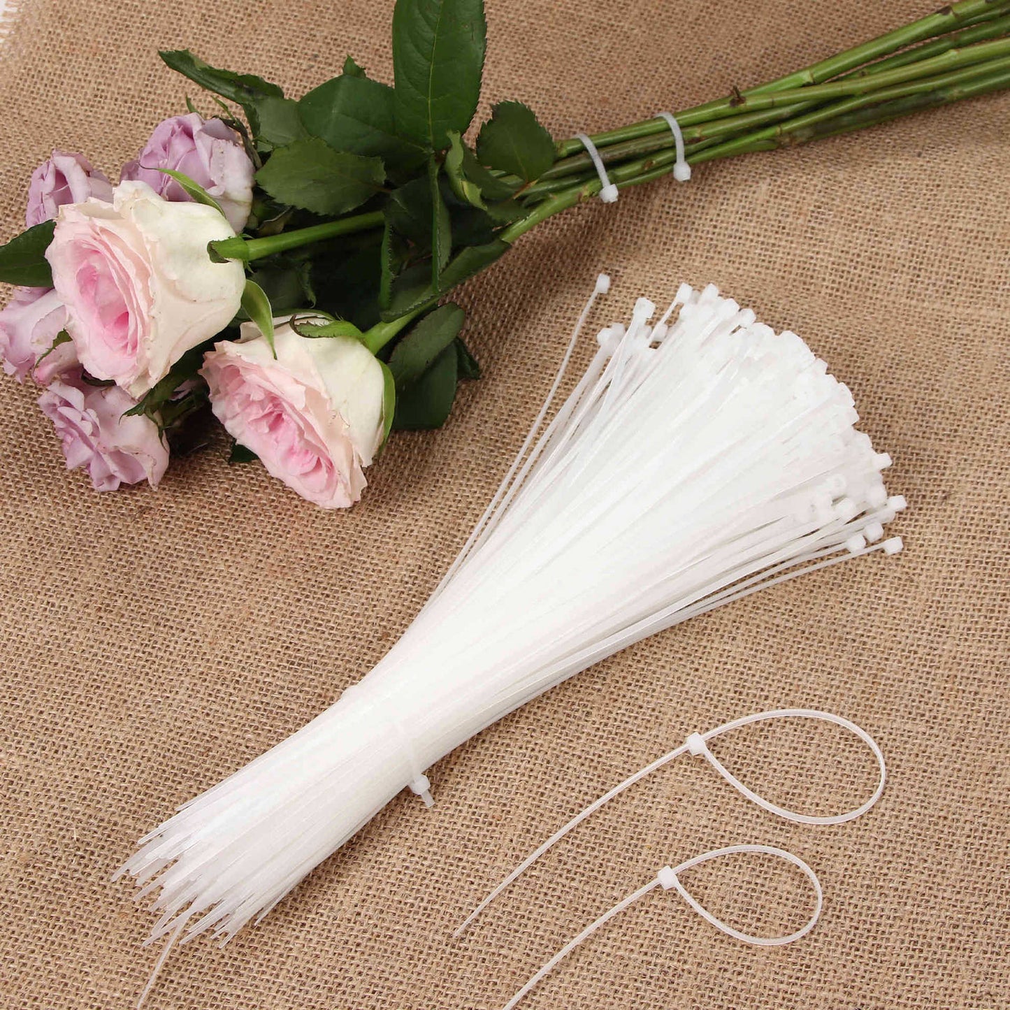 Bulk 500Pcs Nylon Cable Ties Self Locking Zip Ties Bulk with Curved Tip Wholesale