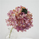 Bulk 13" Fall and Winter Flowers Burnt Artificial Hydrangeas Stem Silk Flower Arrangements Wholesale