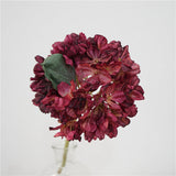 Bulk 13" Fall and Winter Flowers Burnt Artificial Hydrangeas Stem Silk Flower Arrangements Wholesale