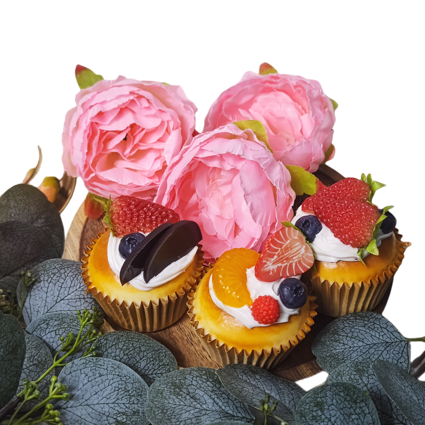 Event & Wedding DIY Floral Kit, 40 Peony Heads + 10 Eucalyptus Stems, 8 Color Options