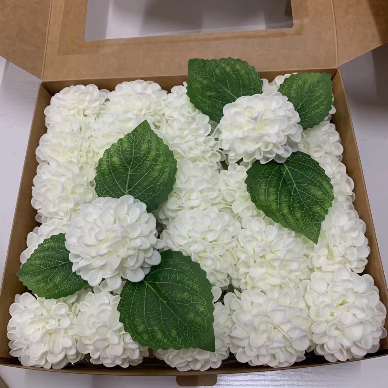 Bulk 25Pcs 2.7" Foam Dahlia with Stem Flower Box Sets for Wedding Party Bridal Shower Decor Wholesale