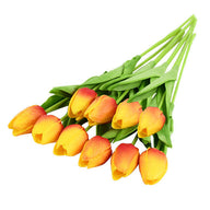 Premium 20Pcs Real Touch Tulip Bouquet - Lifelike Artificial Flowers for Wedding Centerpieces & Home Décor Arrangements