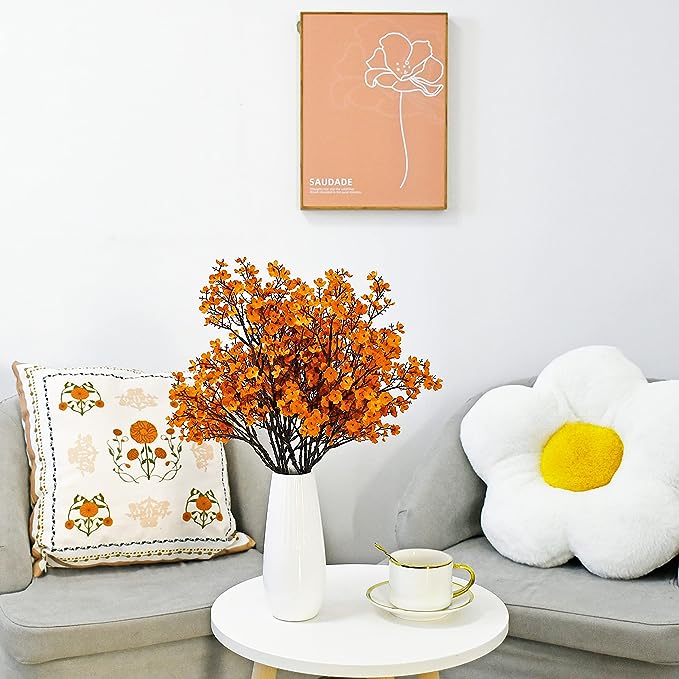 Bulk 19" Babys Breath Stems Artificial Gypsophila Bouquet Silk Floral for Home Kitchen Bedroom Festival Wedding Xmas Party  Wholesale