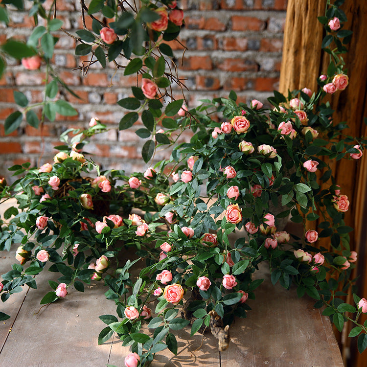 Bulk 20 Inch Artificial Rose Rattan Hanging Vine Flower Wholesale