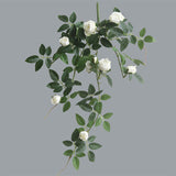 Bulk 20 Inch Artificial Rose Rattan Hanging Vine Flower Wholesale