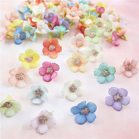 Bulk 100Pcs Daisy Artificial Chrysanthemum Flowers Heads for Wedding Decoration Home Decoration Wholesale