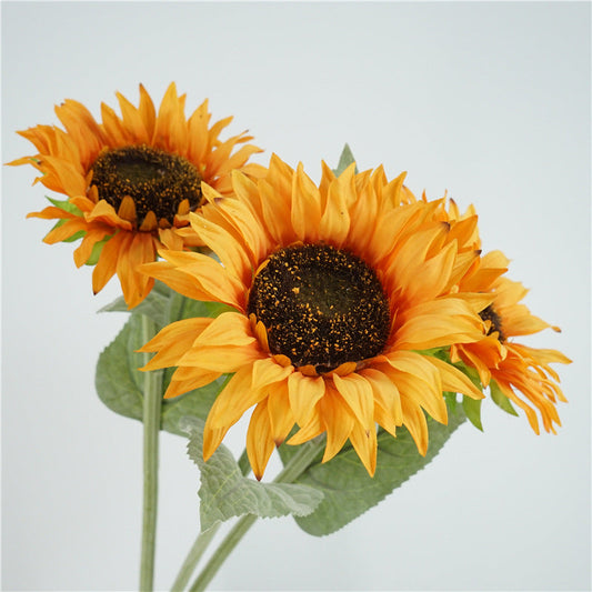 Bulk 23" Real Touch Sunflower Stem Artificial Silk Flowers Wholesale
