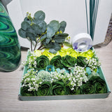 Bulk 40Pcs Teal Blue Green Artificial Flowers Combo Box Set for Wedding Crafts Wholesale