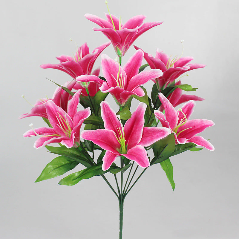 Bulk 18" Tiger Lily Lilies Bush Artificial Silk Flowers Wholesale