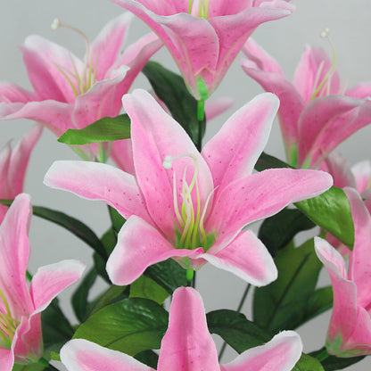 Bulk 18" Tiger Lily Lilies Bush Artificial Silk Flowers Wholesale