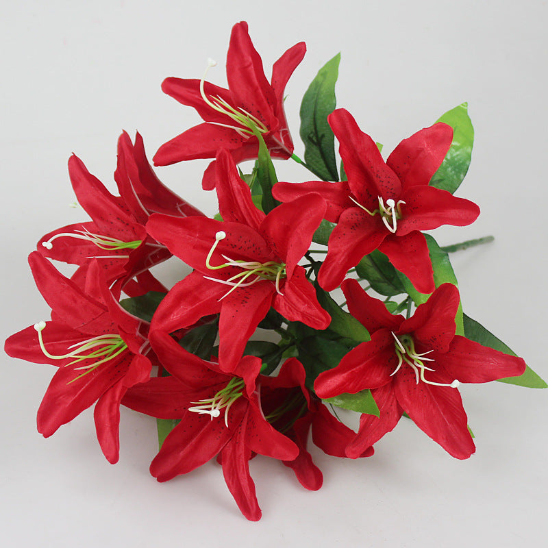 Bulk 18" Tiger Lily Lilies Bush Artificial Silk Flowers Wholesale