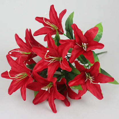 Bulk 18" Tiger Lily Lilies Bush Artificial Silk Flowers Wholesale