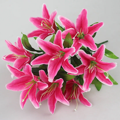 Bulk 18" Tiger Lily Lilies Bush Artificial Silk Flowers Wholesale