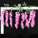 Bulk Upgrade 7Ft Wisteria Artificial Garland Silk Wisteria Hanging Flowers for Wedding Arch Outdoor Ceremony Garden Porch Decor Wholesale