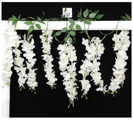 Premium 7Ft Luxury Silk Wisteria Garland UV Resistant Outdoor Wedding Arch Decor All Weather Faux Flowers Garden Porch Ceremony