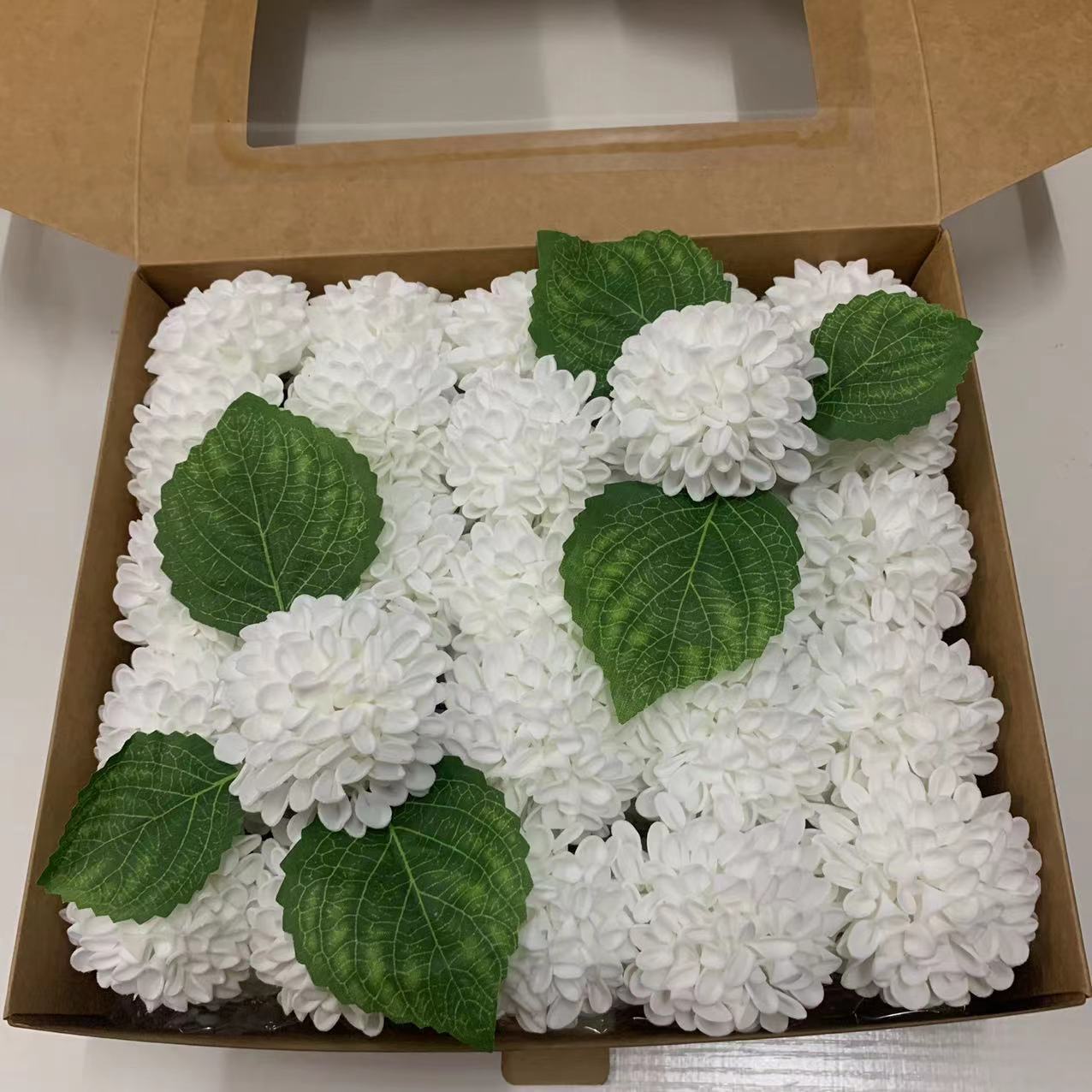 Bulk 25Pcs 2.7" Foam Dahlia with Stem Flower Box Sets for Wedding Party Bridal Shower Decor Wholesale
